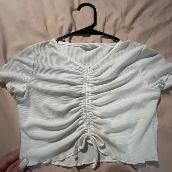 White Crop Top - Picture 1 of 2